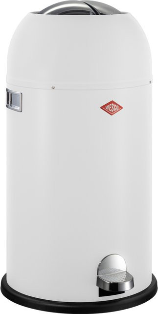 WESCO KICKMASTER Abfallsammler mit Pedal aus Edelstahl in Weiß, B/T/H: 33,0 x 37,8 x 69,0 cm - Bild 1