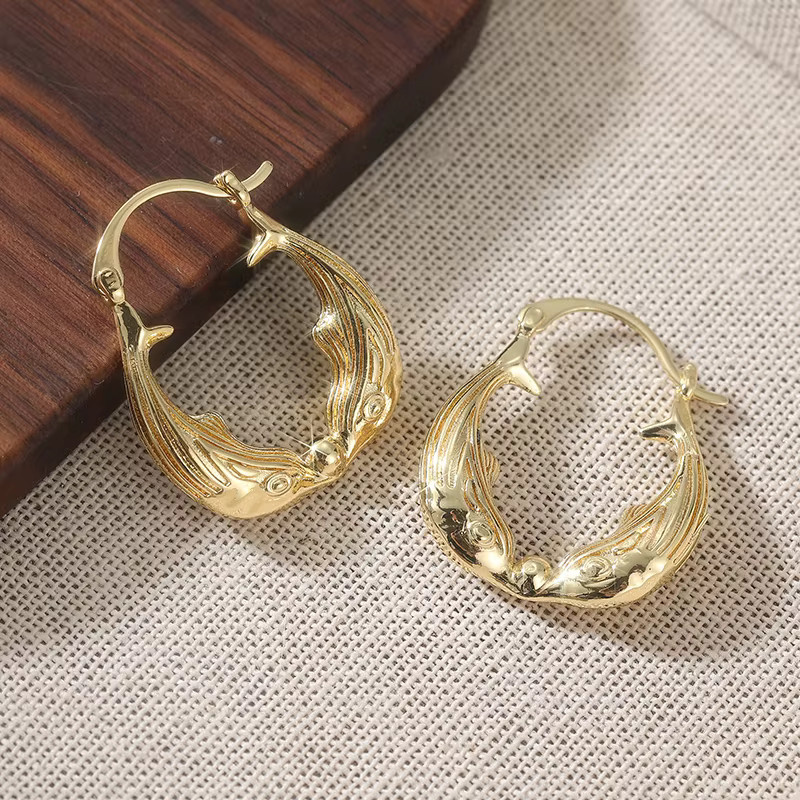 YoYo Ohrringe Delfin, Gold, Damen - Bild 3