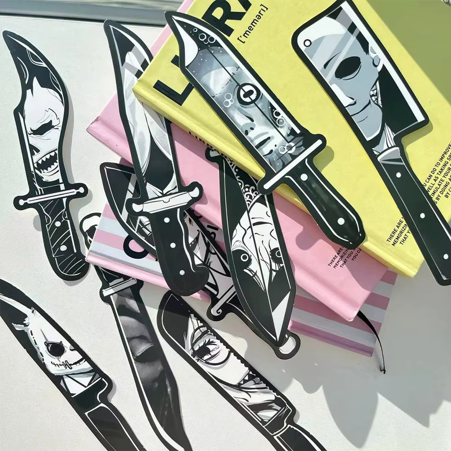 30 Stück Dolch Lesezeichen im Horror-Messer-Design aus Papier für Schule und Büro als kreatives Geschenk - Bild 4