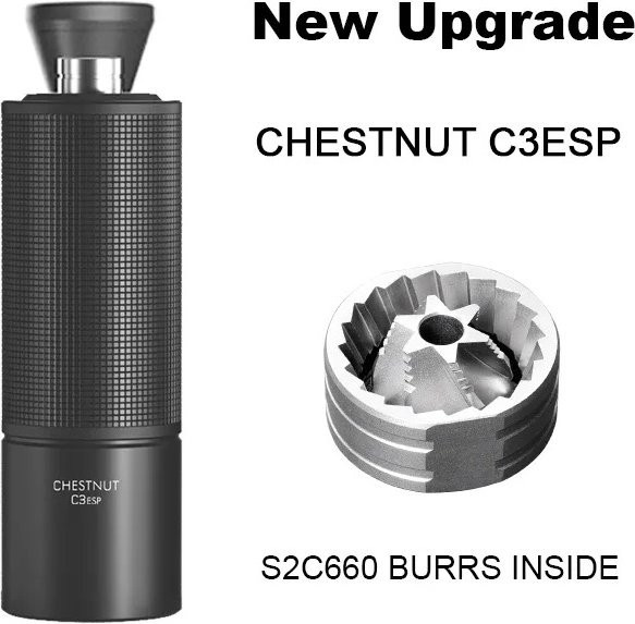 TIMEMORE Chestnut C3S / C3ESP Manuelle Kaffeemühle mit Ganzmetallgehäuse in Schwarz - Bild 1