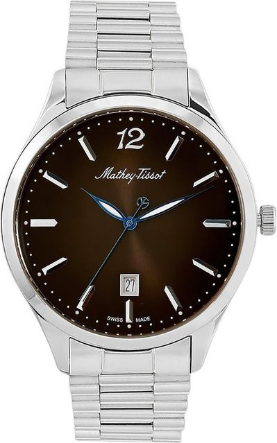 Mathey-Tissot Armbanduhr, Quarz, Edelstahl, Schwarz, Herren - Bild 1