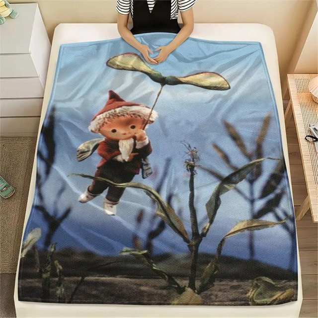 On My Love Home Flanelldecke mit Sandmann-Motiv in Blau, B/B: 130 x 150 cm - Bild 1