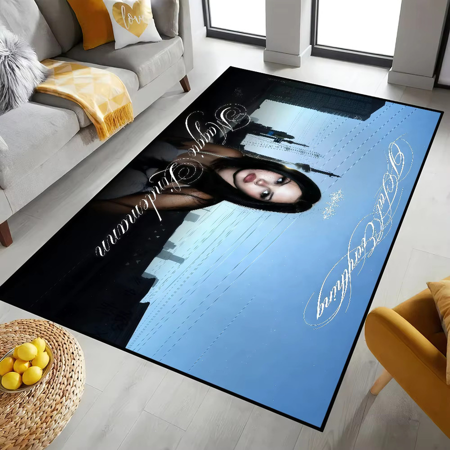 Home Singer Bodenmatte I Feel Everything m-Maggie Lindemann, rechteckiger Teppich in Blau für Schlafzimmer, Badezimmer, Flur und Balkon - Bild 3