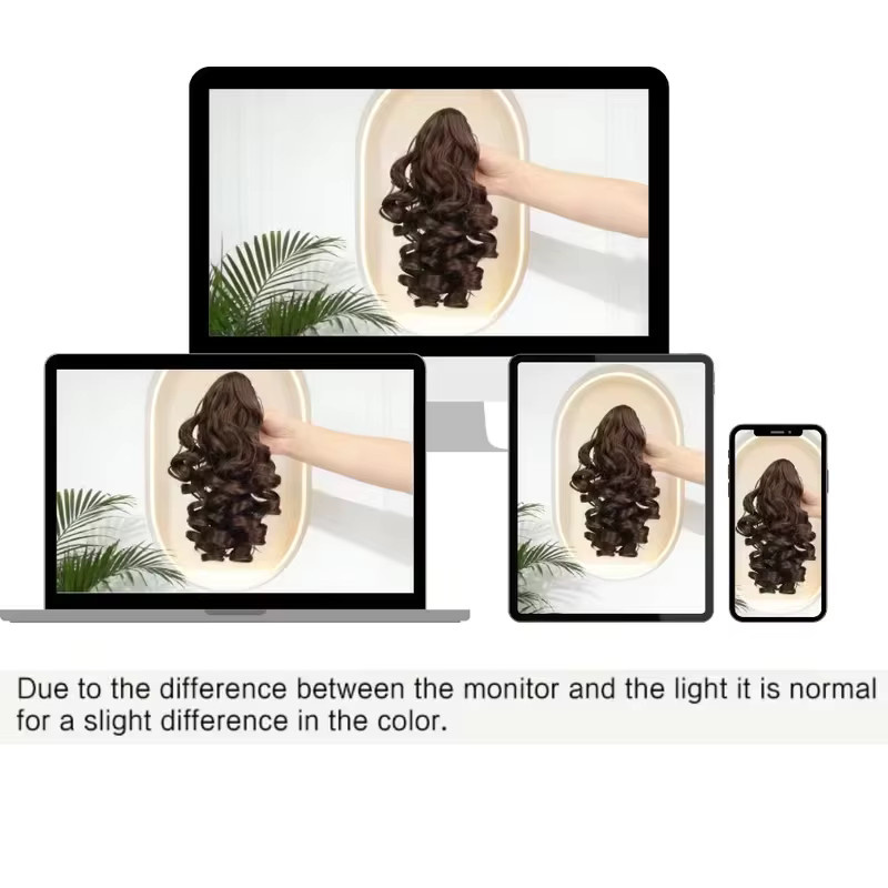 Synthetische Clip-In Pferdeschwanz-Verlängerung, wellig, 16 Zoll, 140g - Bild 4