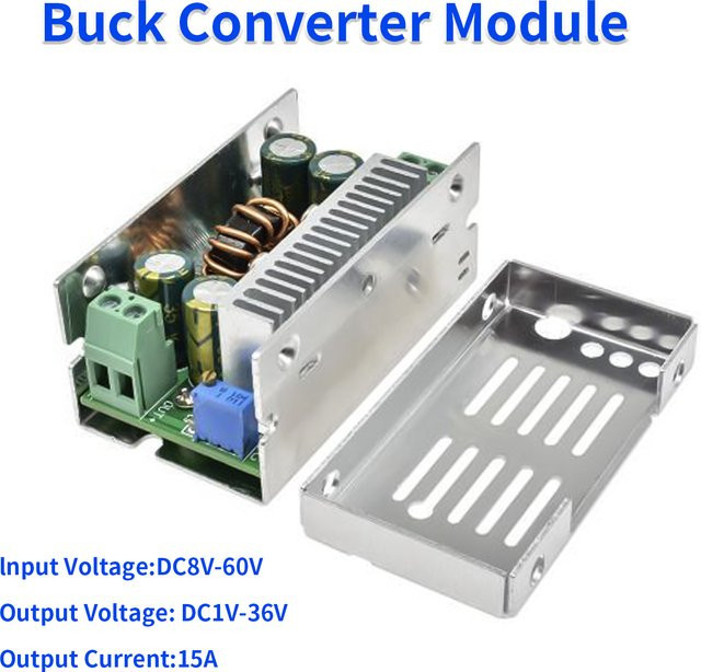 Diymore DC-DC-Wandler Modul 200W mit einstellbarer Spannung, Eingang 8-55V, Ausgang 1-35V, Blau - Bild 1