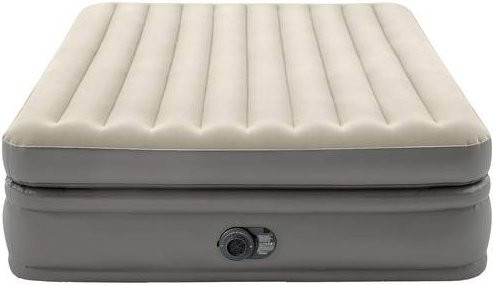 Intex Queen Comfort Elevated Airbed Luftbett in Beige und Braun, B/T/H: 152 x 203 x 51 cm - Bild 1