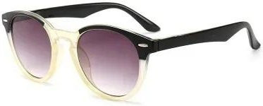 Yiran Health & Beauty Lese-Sonnenbrille, Rund, Kunststoff, Unisex, Grau, Mehrfarbig - Bild 1