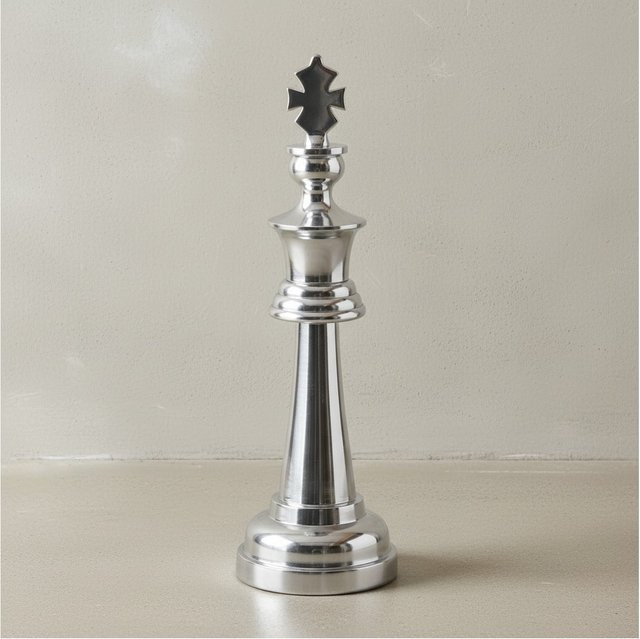 Schachfigur aus poliertem Aluminium von KADIMA DESIGN in Silber, Höhe: 70 cm - Bild 1
