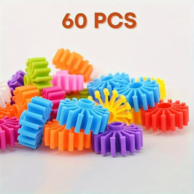 Yiran toy Zahnrad-Bausatz 60-teiliges Set für 6-12 Jahre bunt/mehrfarbig - Bild 1