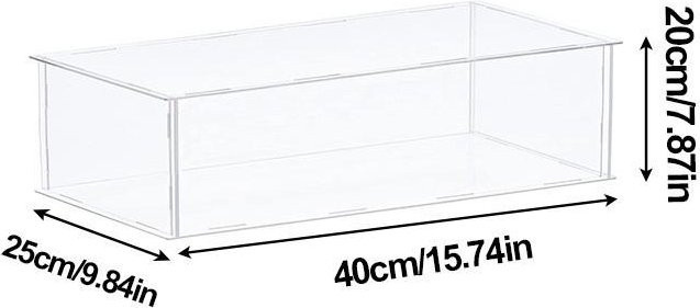 Good Industrial Accessories Transparente Vitrine als Box Organizer und Staubdichter Aufbewahrungsständer B/T/H: 40 x 25 x 20 cm - Bild 1