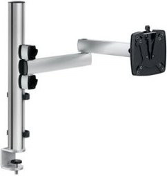 Novus Monitor-Schwenkarm TSS Single 450 in Silber mit Klemme für 14 bis 40 mm und VESA 75x75 mm, Höhe: 445 mm - Bild 1