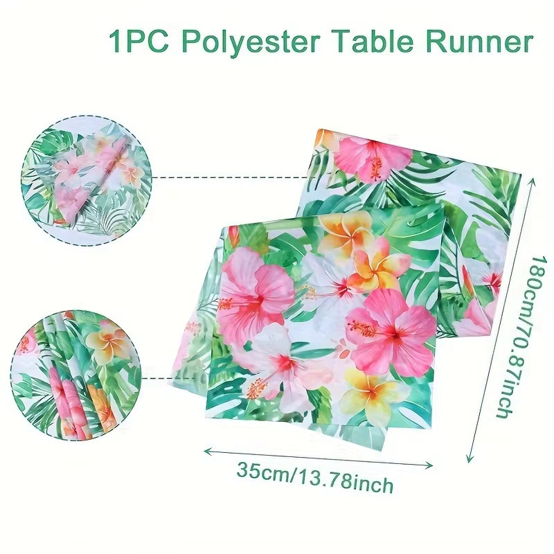 VIKAMA Tischläufer mit floralem Design in Multicolour, Polyester, B: 90 cm, T: 33 cm - Bild 5