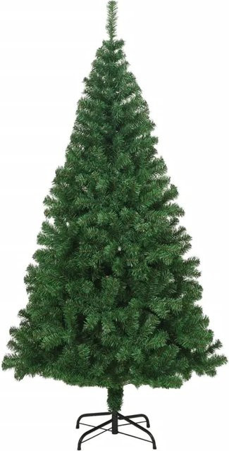 vidaXL Künstlicher Weihnachtsbaum aus PVC in Grün mit dichten Zweigen, Höhe: 210 cm - Bild 1
