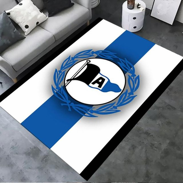Arminia Bielefeld Teppich On My Love Home in Blau, rutschfest und waschbar, B: 120 cm, T: 160 cm - Bild 1