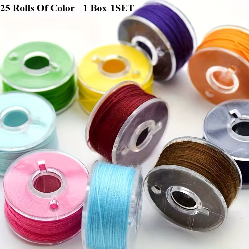 25 Rollen farbiges Nähgarn in einer Box für Haushaltsnähmaschinen, Multicolor - Bild 3