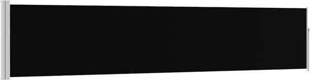 vidaXL Ausziehbare Seitenmarkise in Schwarz aus Polyester und Stahl, Höhe: 100 cm, Breite: 500 cm - Bild 1
