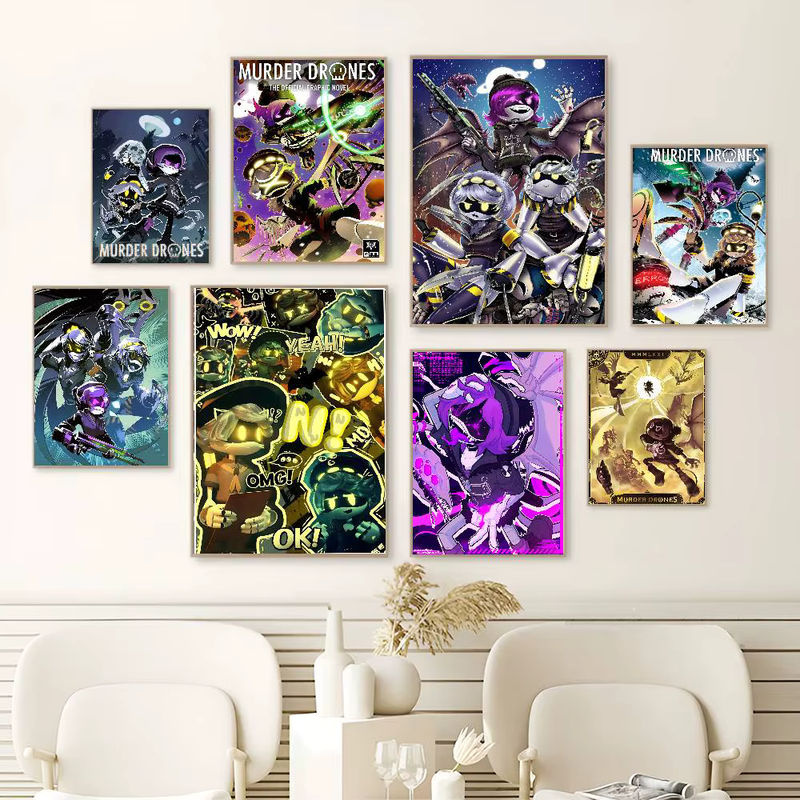 Potdemiel Anime Murder Drones Retro Wandposter aus Kraftpapier, Mehrfarbig, Rechteckig - Bild 2