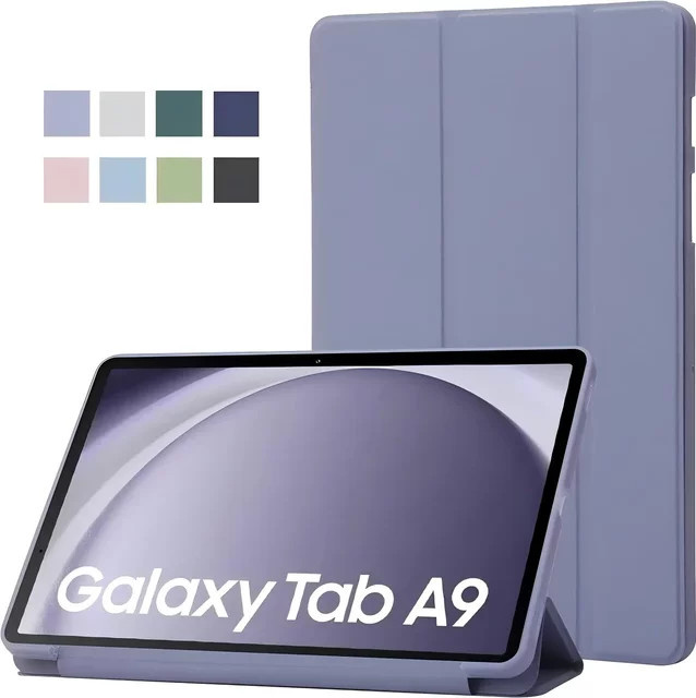 BLOCROSS Schutzhülle aus Leder für Samsung Galaxy Tab A9 Plus 11 Zoll mit Trifold-Funktion zum Aufstellen in Gold - Bild 1