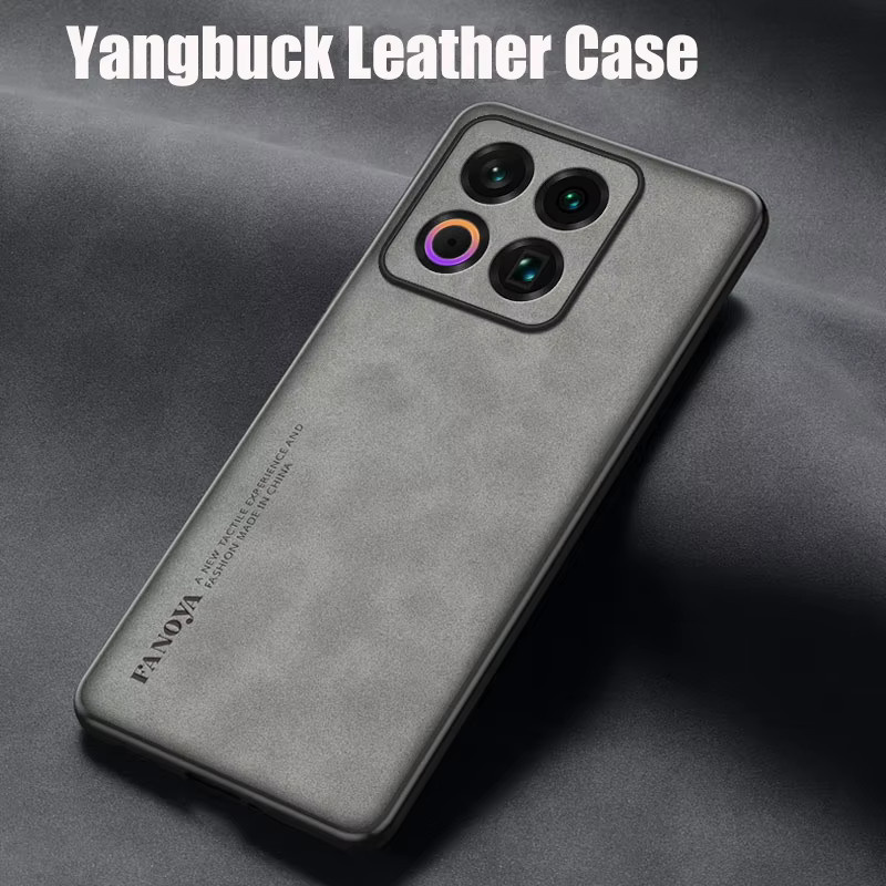 Meizu 22 21Note 21Pro Schutzhülle aus Lammfell-Leder mit TPU-Stoßstange in Blau - Bild 2