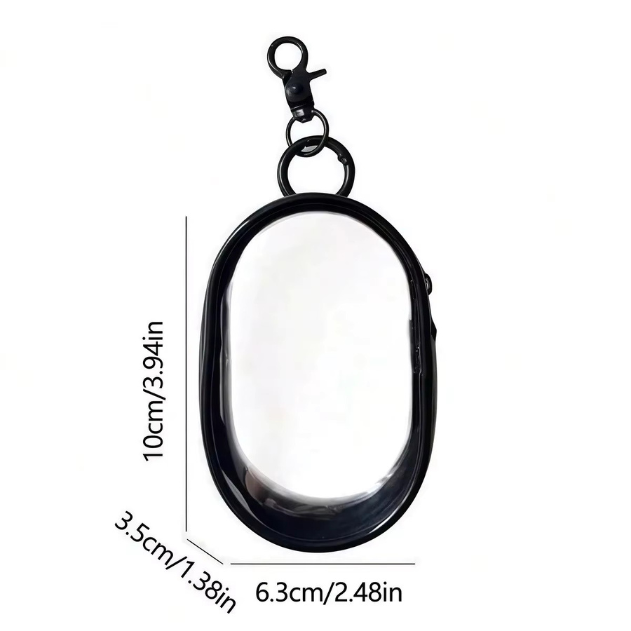 2/4 Stück Mini-Aufbewahrungstaschen mit transparentem Reißverschluss in Schwarz, tragbare Reise-Organizer aus Kunststoff mit Schlaufe für Kopfhörer und Ladegeräte - Bild 2