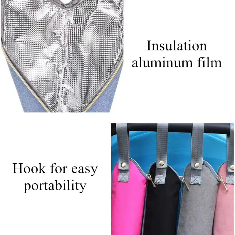 Isoliertasche für Babyflaschen in Grau als Thermotasche und Kinderwagen-Hängetasche - Bild 4