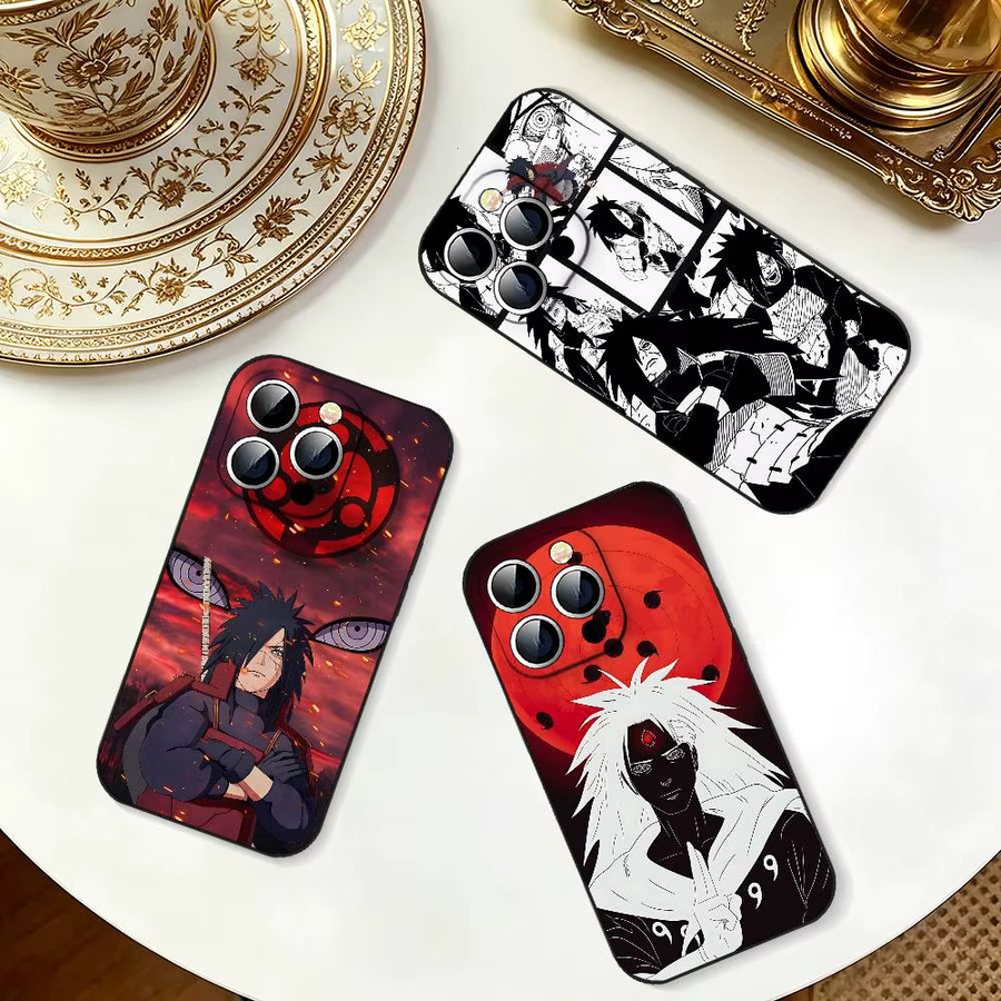 Stoßfeste Handyhülle Naruto Uchiha Madara in Schwarz für iPhone 11 bis iPhone 17 Pro Max - Bild 3