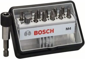 Bosch Schrauberbit-Set Robust Line 13-teilig mit Schlitz, Phillips, Pozidriv und Innen-Sechsrund aus Edelstahl - Bild 1