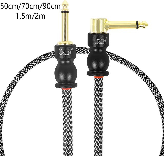 IRIN E-Gitarrenkabel als Flechtverbindungskabel für Lautsprecher und Verstärker, 6,35 mm, Multicolor, Länge: 1,5 m - Bild 1
