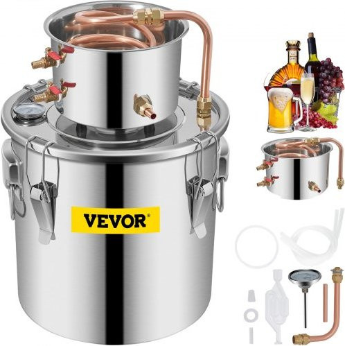 VEVOR Destilliergerät aus Edelstahl und Metall in Silber mit 11,0 l Fassungsvermögen - Bild 1