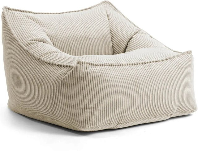 mokebo Sitzsack Der Lümmel XXL Sessel aus Cord in Beige - Bild 1