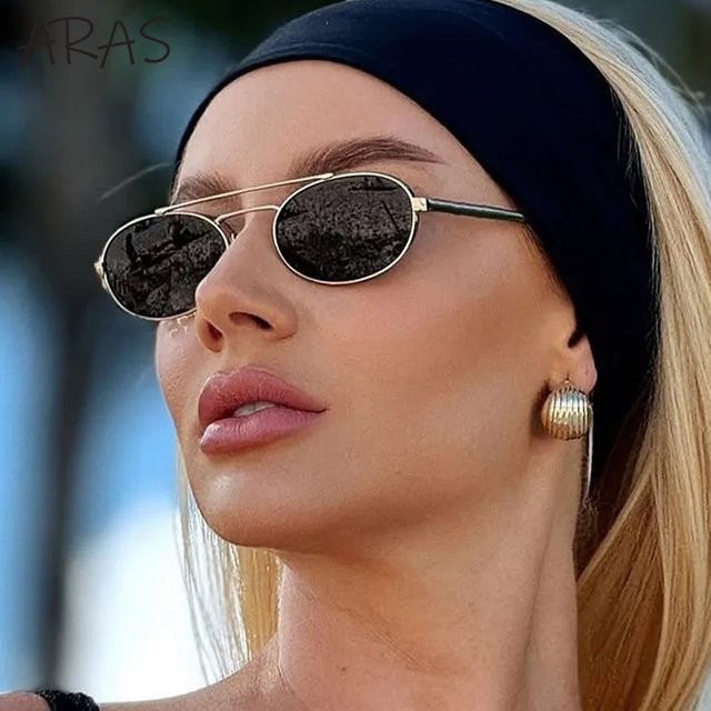 Aras Sonnenbrille, oval, Vollrand, Metall, gold, Damen - Bild 1