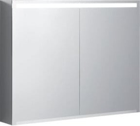 Geberit Spiegelschrank mit LED-Beleuchtung und Sensor-Schalter, Silber, B/H/T: 90 x 70 x 15 cm - Bild 1