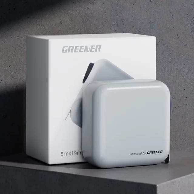 Greener Mini-Maßband aus Stahl, 5 m, Weiß, hochpräzise und multifunktional für Haushalt und Holzbearbeitung - Bild 1