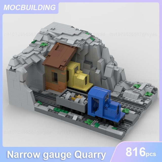 MOCBUILDING Schmale Gauge Steinzeug Diorama Modell, Transport Zug, Bausteine - Bild 1
