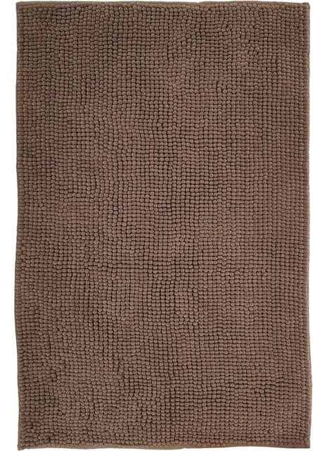 NYVI Badematte Chenille Rechteckig in Taupe, rutschfest und saugfähig, B/T: 70 x 120 cm - Bild 1
