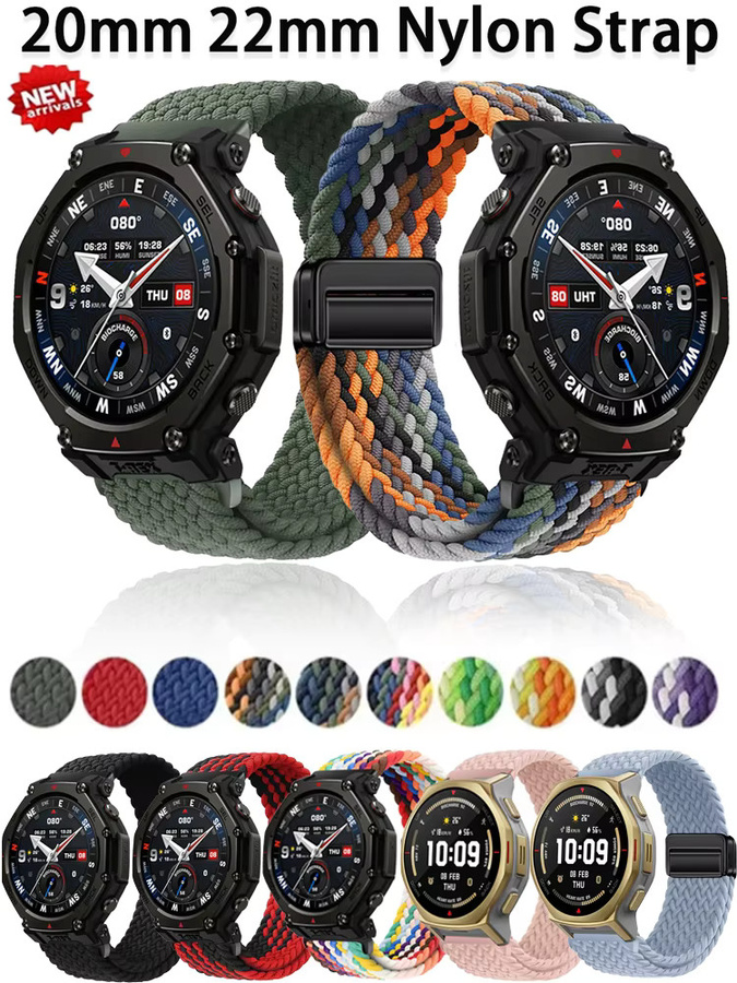 Amazfit Uhrenarmband Nylon, Magnetschnalle, Bunt - Bild 5