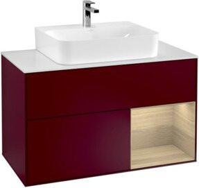 V&B Waschtischunterschrank Finion 100 mit Abdeckplatte in Weiß, Breite: 100 cm, Tiefe: 50,1 cm, Höhe: 50,1 cm - Bild 1