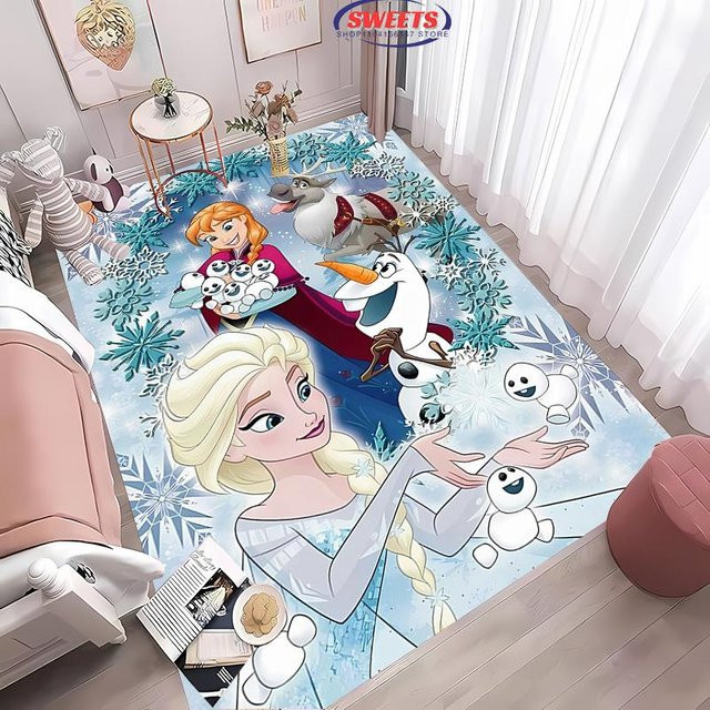 Miniso Elsa Magischer Eis-Teppich für Kinderzimmer in Blau, B/T: 60 x 40 cm - Bild 1