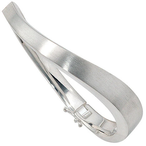 Colfem Armreif, 925 Sterling Silber, mattiert, Unisex - Bild 1