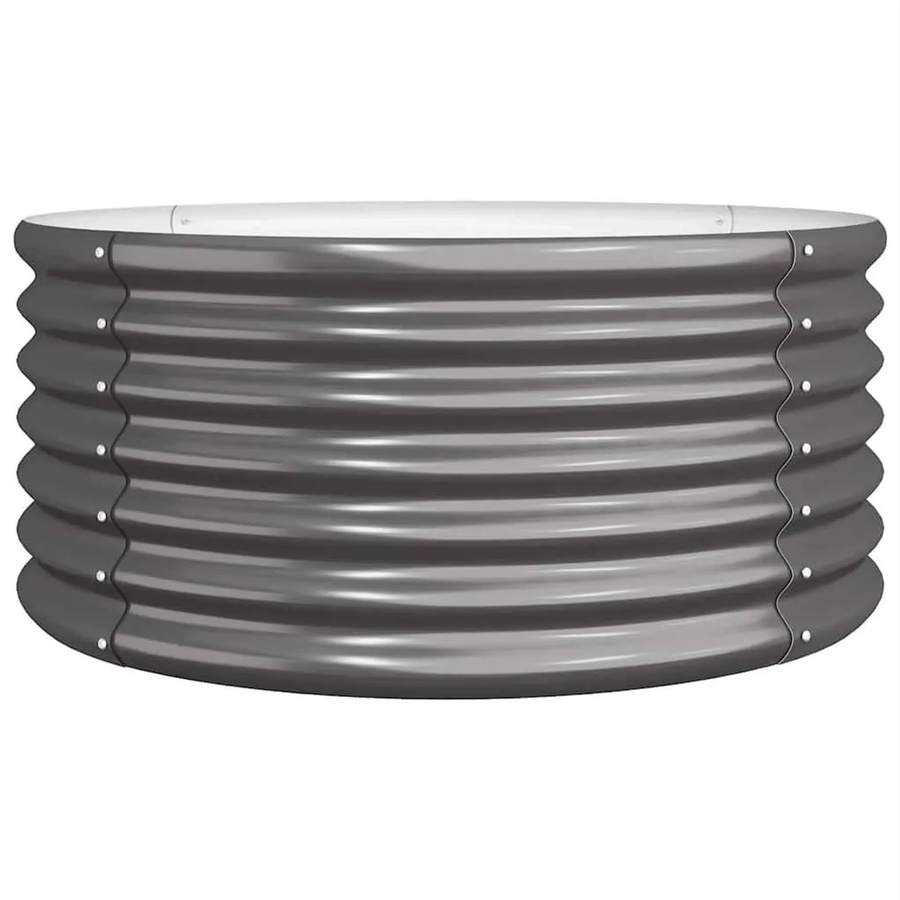 vidaXL Pflanzkübel aus verzinktem Stahl in Anthrazit, B/T/H: 80 x 80 x 36 cm - Bild 2