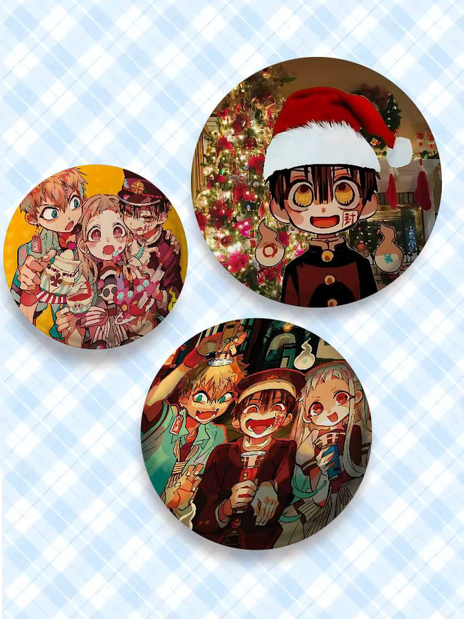 Emaille-Pins Anime Toilet-bound Hanako-kun, Runde Brosche, Unisex - Bild 4