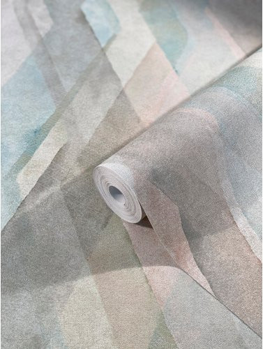 Marburg Vliestapete mit geometrischem Rautenmuster in Greige/Blau und Beige - Bild 1