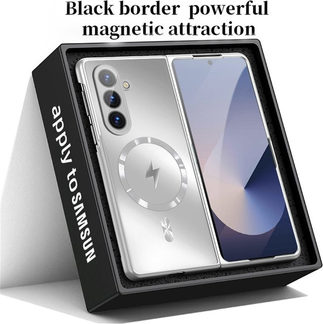 Matte AG-Hülle mit MagSafe-Wireless-Ladefunktion und Linsenschutz für Samsung Galaxy Z Fold (kompatibel mit Z Fold 8, 7, 6, 5, 4, 3) in Blau - Bild 1