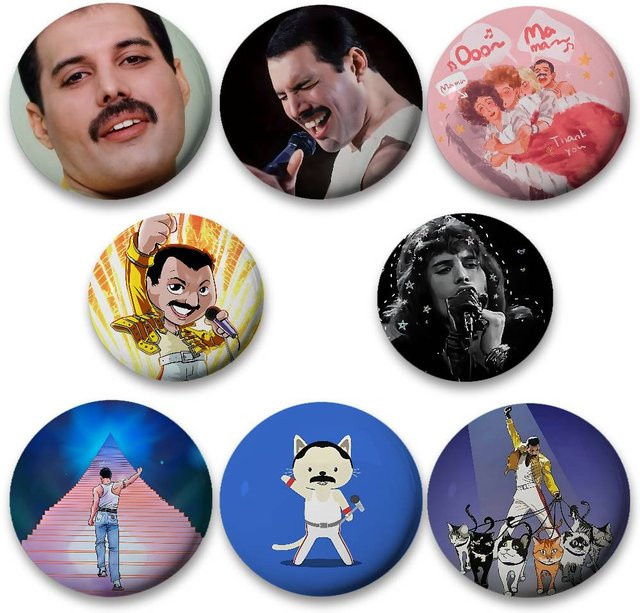 52TOYS Brosche Freddie Mercury Queen Abzeichen, Bunt - Bild 1