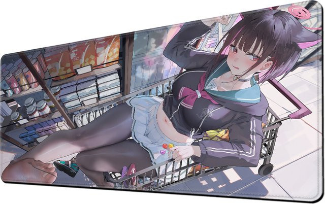 HYBXAXC Blue Archive Kyouyama Kazusa Anime Mauspad in Blau, Weiß und Multicolour für PC und Gaming-Zubehör - Bild 1