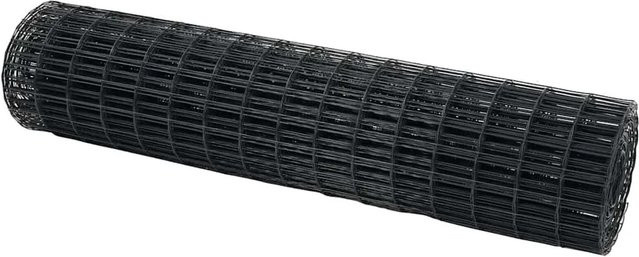 vidaXL Eurozaun Grau aus PVC-beschichtetem Eisen, Höhe: 1 m, Länge: 25 m - Bild 1