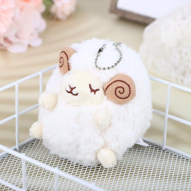 Linyi toy Schlüsselanhänger, Plüsch, Schaf, weiß, Unisex - Bild 1