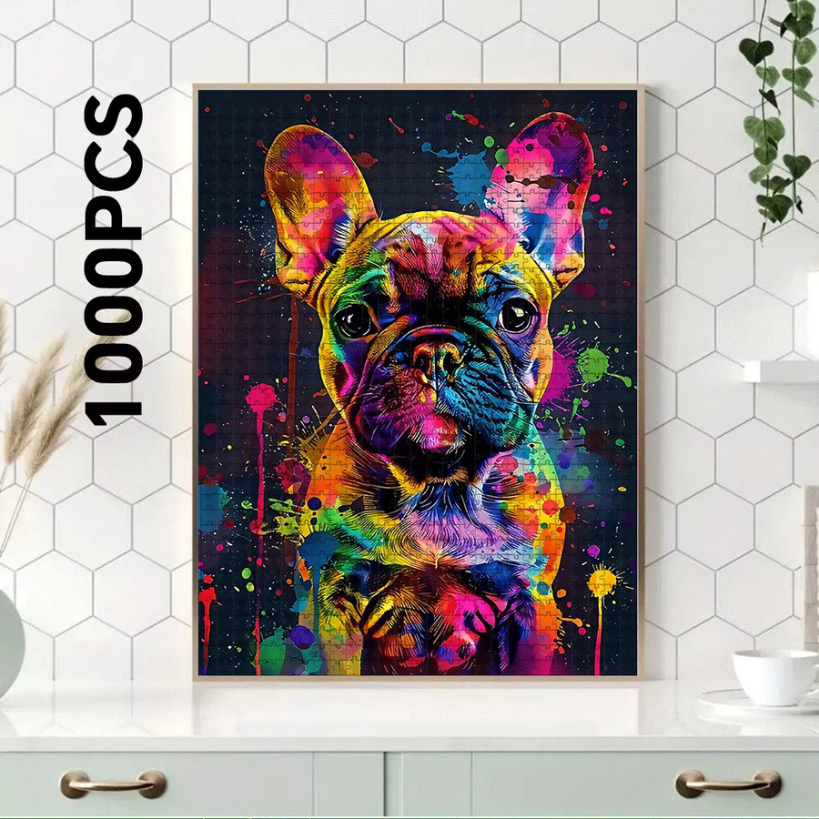 AZNM Französische Bulldogge Puzzle, bunt - Bild 5