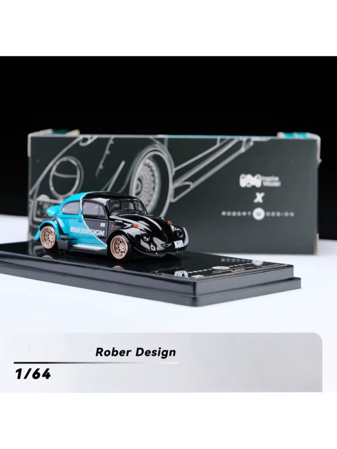 Rober Design Miniatur-Simulationsautomodell, 1:64, Metall, Blau - Bild 2