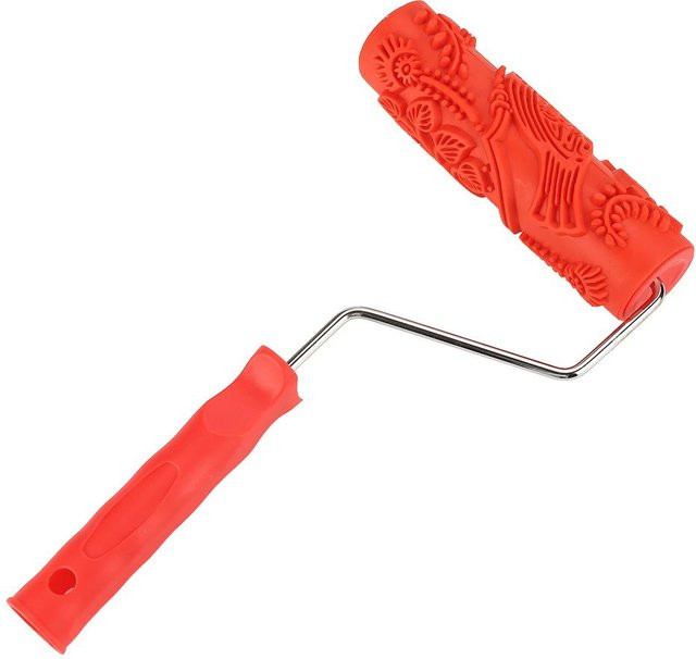 GoolRC Gummi Präge-Roller EG343T für Wandtexturen und Relief-Druck, Farbe: Rot - Bild 1